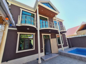 Brown villa in Gabala center